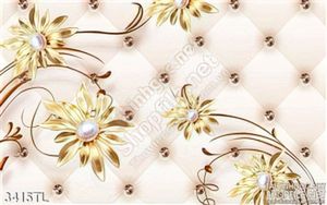 Tranh 3D hoa bằng vàng đẹp nhất
