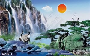 Tranh thác nước phong thủy đẹp nhất