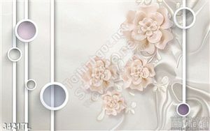 Tranh 3D hoa giả ngọc trang trí tường