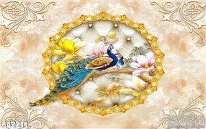 Tranh 3D giả ngọc chim phượng hoàng đẹp