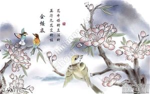 Tranh thư pháp hoa trang trí tường đẹp