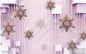 Tranh 3D hoa kim cương trang trí phòng ngủ