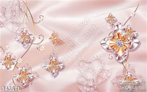 Tranh lụa 3D hoa kim cương, ngọc trai đẹp nhất