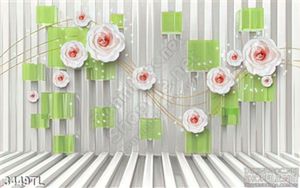 Tranh 3D hoa hồng trang trí phòng ngủ đẹp