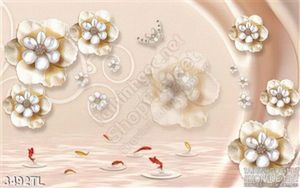 Tranh 3D hoa bằng vàng trang trí phòng ngủ
