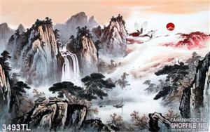 Tranh sơn dầu cảnh núi đẹp
