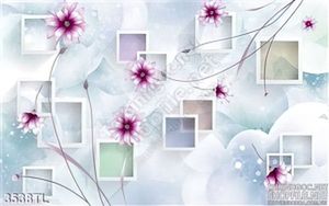 Tranh 3D hoa trang trí phòng ngủ đẹp