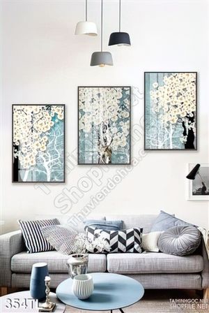 Tranh lụa 3D hoa Mai in kính đẹp