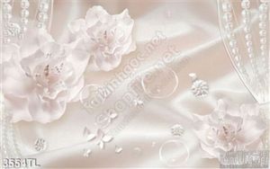Tranh lụa 3D hoa trang trí phòng ngủ đẹp