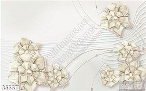 Tranh 3D hoa trang trí phòng ngủ