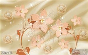 Tranh lụa 3D hoa trang trí phòng ngủ
