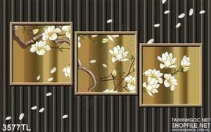Tranh bộ hoa trang trí phòng khách
