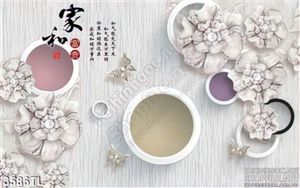 Tranh lụa hoa kim cương trang trí tường
