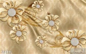 Tranh lụa 3D hoa bằng vàng đẹp nhất