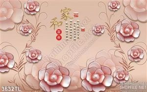 Tranh thư pháp điêu khắc hoa hồng đẹp nhất