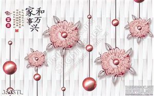 Tranh thư pháp hoa ngọc trai trang trí phòng ngủ đẹp
