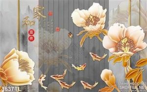 Tranh thư pháp hoa trang trí tường cổ điển