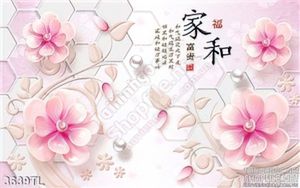 Tranh lụa 3D hoa đào đẹp nhất