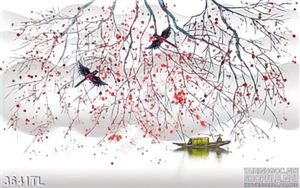 Tranh màu nước hoa mùa xuân đẹp nhất
