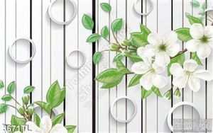 Tranh 3D hoa anh đào Nhật trang trí phòng ngủ