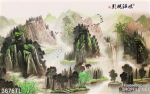 Tranh thủy mặc trang trí phòng khách