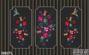 Tranh bình phong hoa trang trí phòng khách