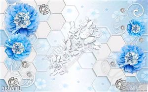 Tranh lụa 3D hoa trang trí phòng khách