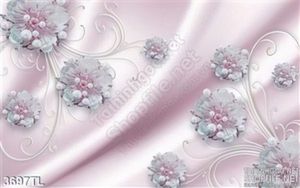 Tranh lụa 3D hoa trang trí phòng ngủ