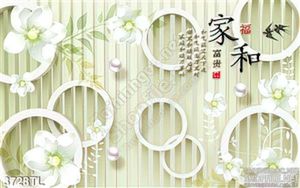 Tranh 3D hoa mai thư pháp trang trí phòng ngủ đẹp
