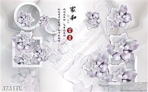 Tranh lụa 3D hoa trang sức ngọc trai trang trí phòng ngủ đẹp