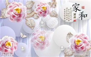 Tranh 3D thư pháp hoa hồng giả ngọc đẹp nhất