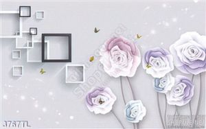 Tranh 3D hoa hồng nghệ thuật trang trí tường đẹp