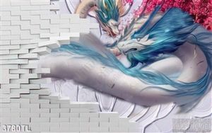 Tranh 3D rồng trang trí tường đẹp
