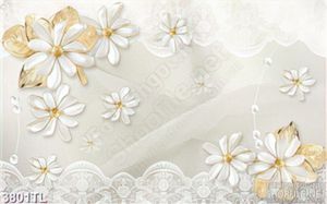 Tranh lụa hoa cúc trang trí ren