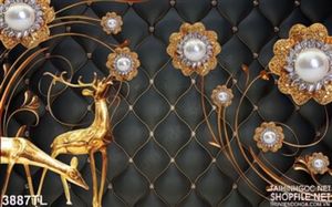 Tranh 3D decor hươu sao