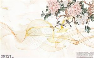 Tranh lụa hoa mẫu đơn đẹp