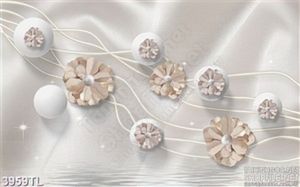Tranh lụa decor hoa vàng trang trí