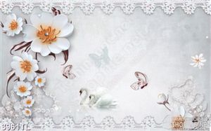 Tranh in uv hoa cúc trắng và bướm