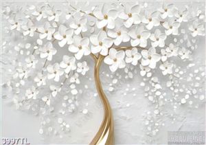 Tranh in uv cây hoa cúc trắng