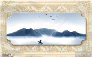 Tranh sơn thủy decor đẹp 5D