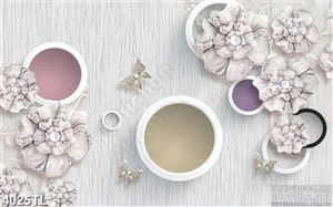 Tranh hoa giả ngọc trang trí vòng tròn