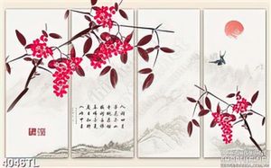 Tranh màu nước cành sori