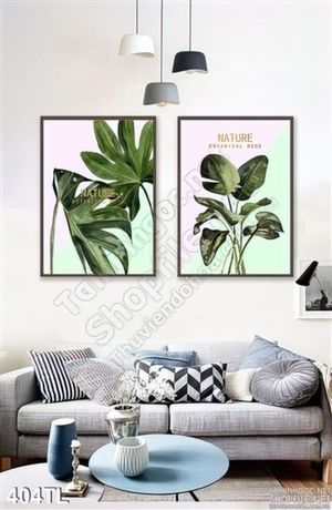 Tranh lụa lá cây đẹp treo tường