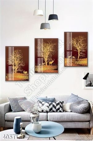 Tranh lụa cây vàng treo tường