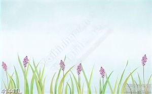 Tranh lụa hoa lavender tím