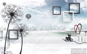 Tranh in uv hoa bồ công anh