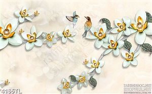 Tranh 3D chuỗi hoa lan trang sức