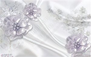 Tranh lụa hoa 3D tím