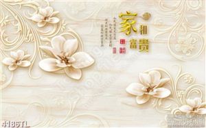 Tranh lụa hoa mộc lan psd