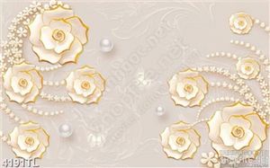 Tranh lụa hoa hồng viền vàng gold